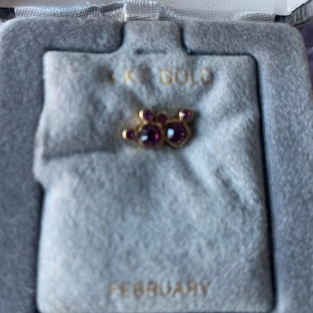 Disney's Mickey Mouse 14k Gold Birthstone Stud Earrings by Disney